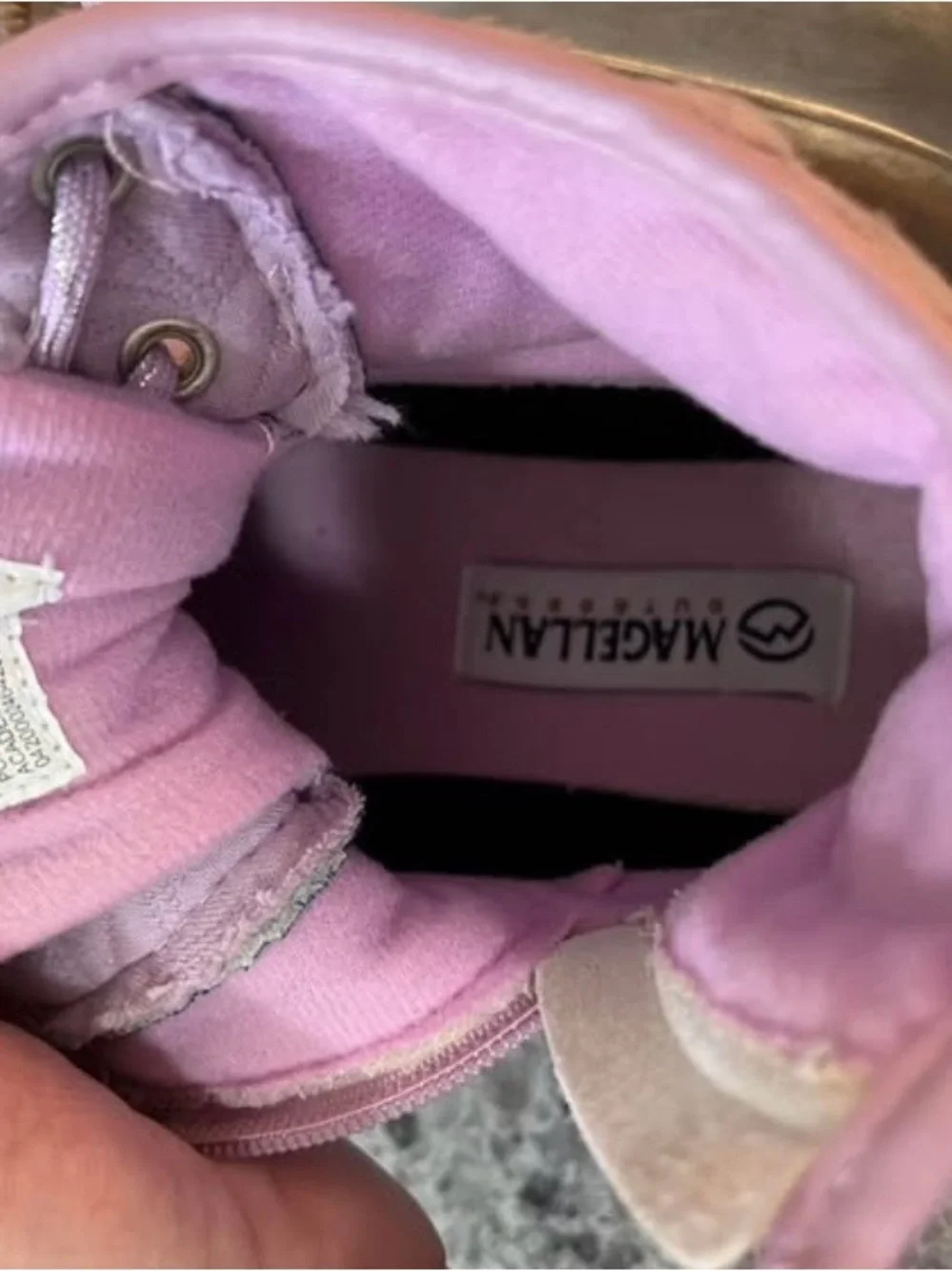 Magellan Outdoors Pink Quilted Kids Duck Boots with Silver Toe